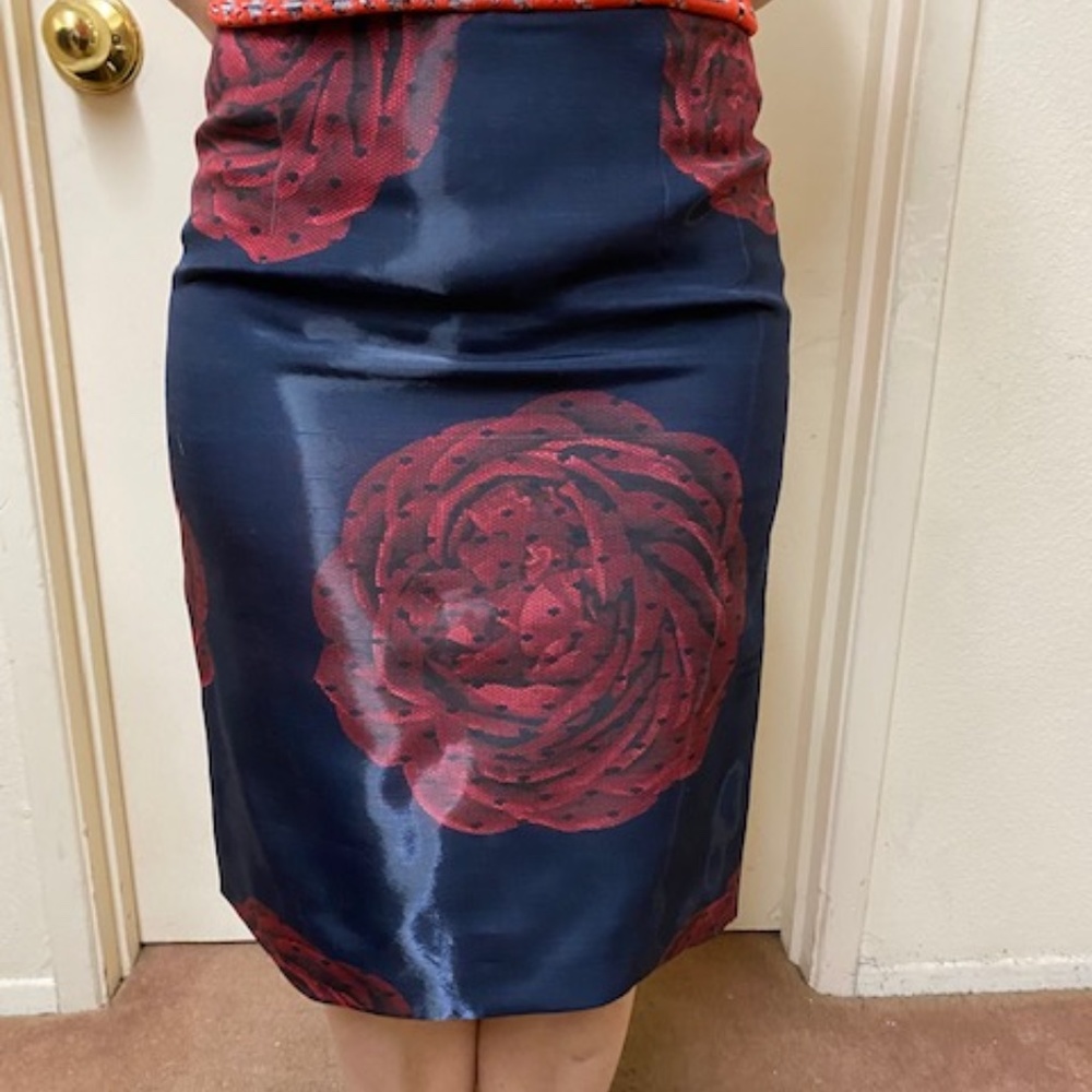 Moschino Navy Pencil Skirt SZ 2